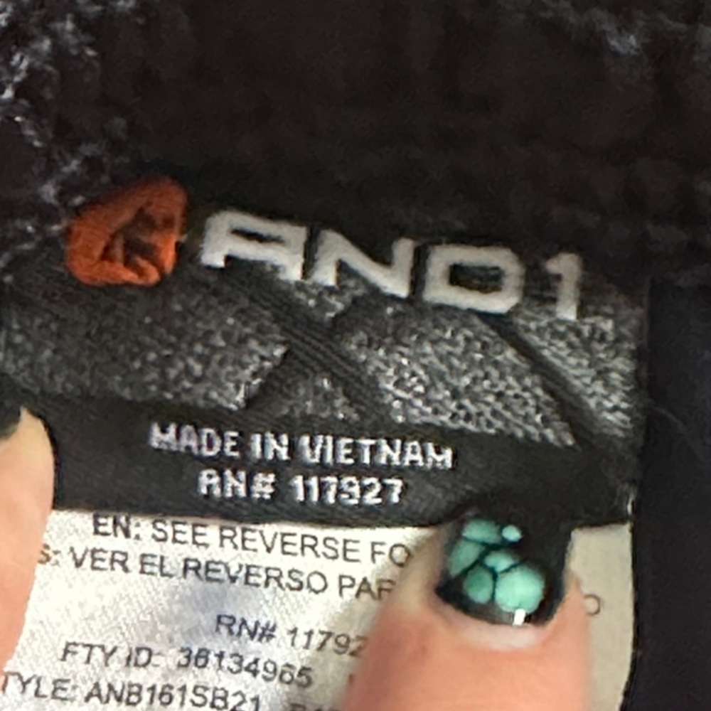 AND1 Kids Navy Shorts with Aqua Accents - Picture 6 of 7